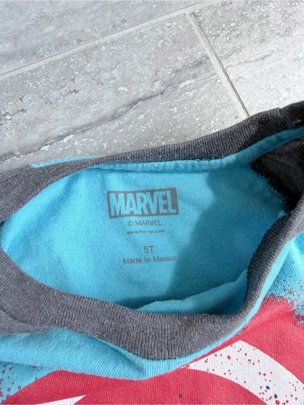Marvel DC Boys T Shirt Lot 5T Captain America Hulk Justice League Superhero